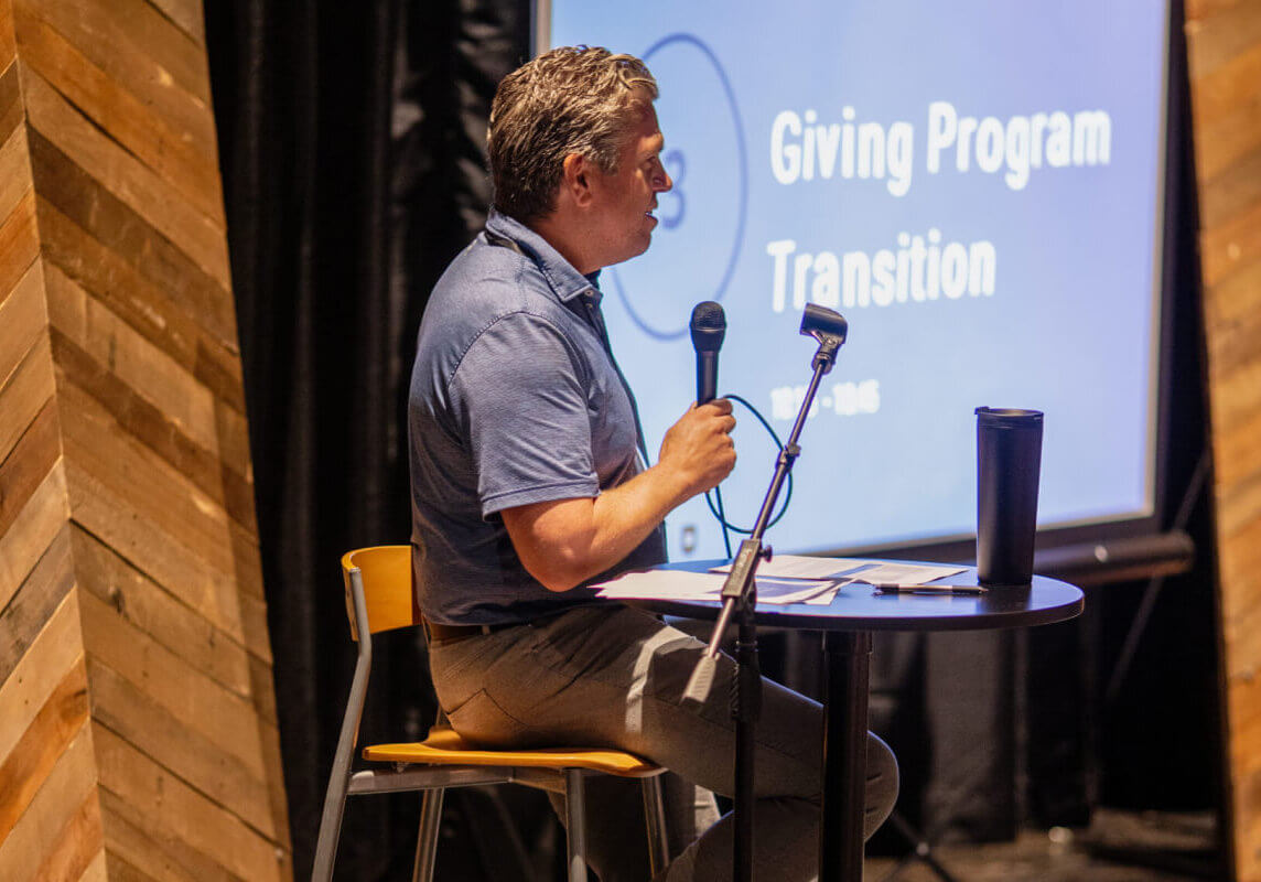 Man speaking on stage